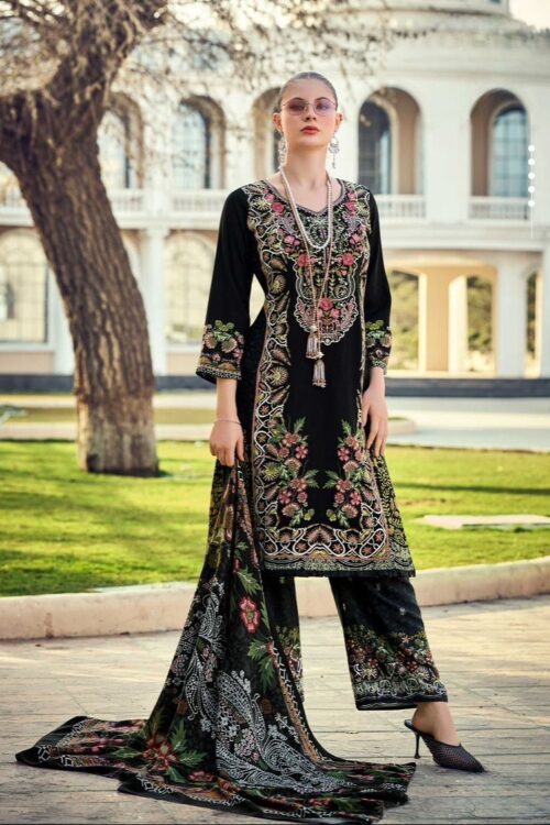Heritage Noir Embroidered Lawn Suit